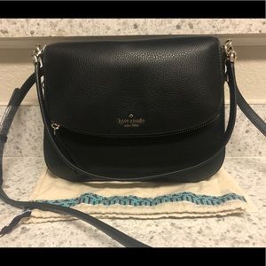 Kate Spade Black Jackson Medium Flap Shoulder Bag